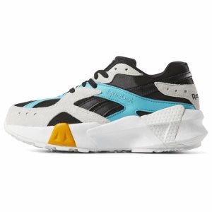 Adidasy Męskie Reebok Aztrek Double x Gigi Hadid Szare/Czarne/Niebieskie/Złote PL 27NVLKO